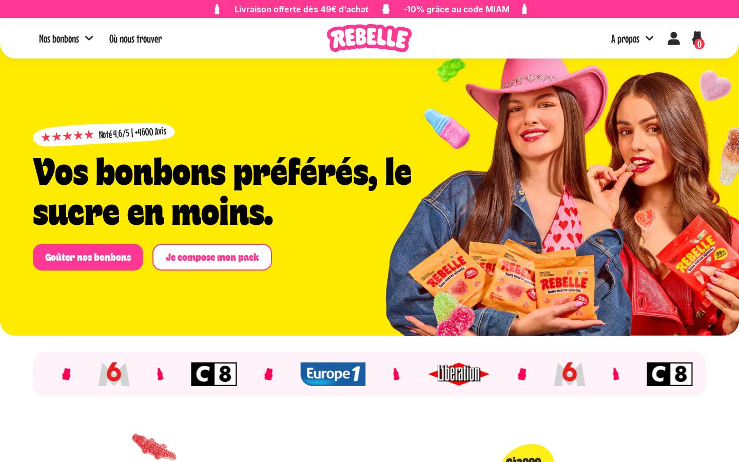 Rebelle homepage screenshot
