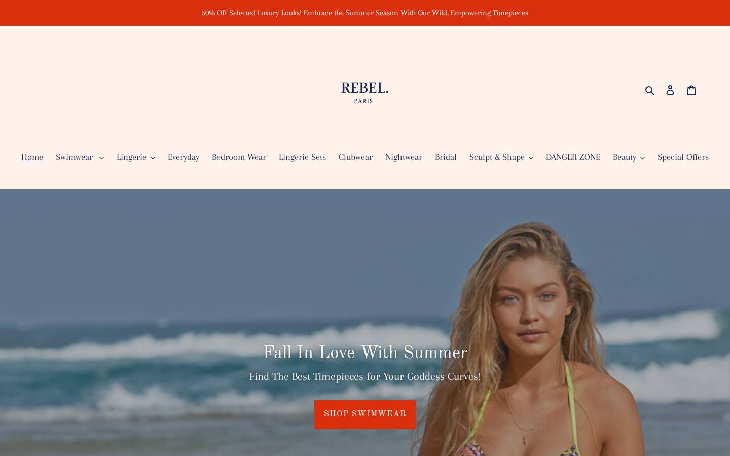 rebelparis.com homepage screenshot