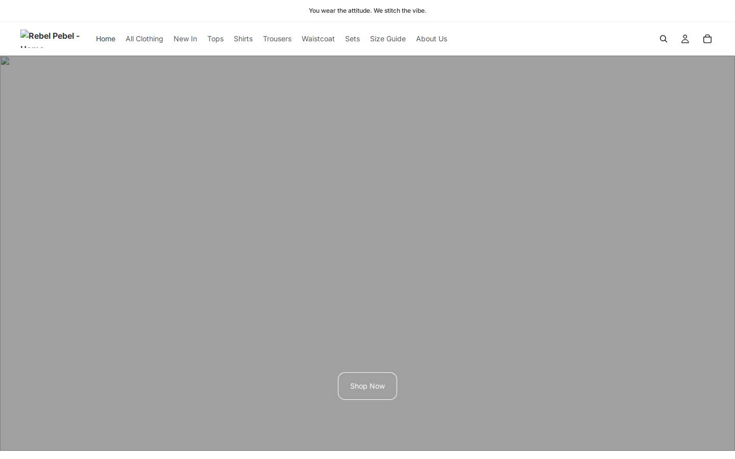 rebelpebel.com homepage screenshot