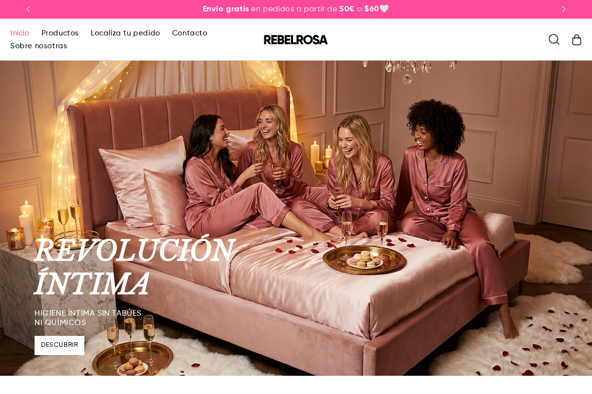 RebelRosa homepage screenshot