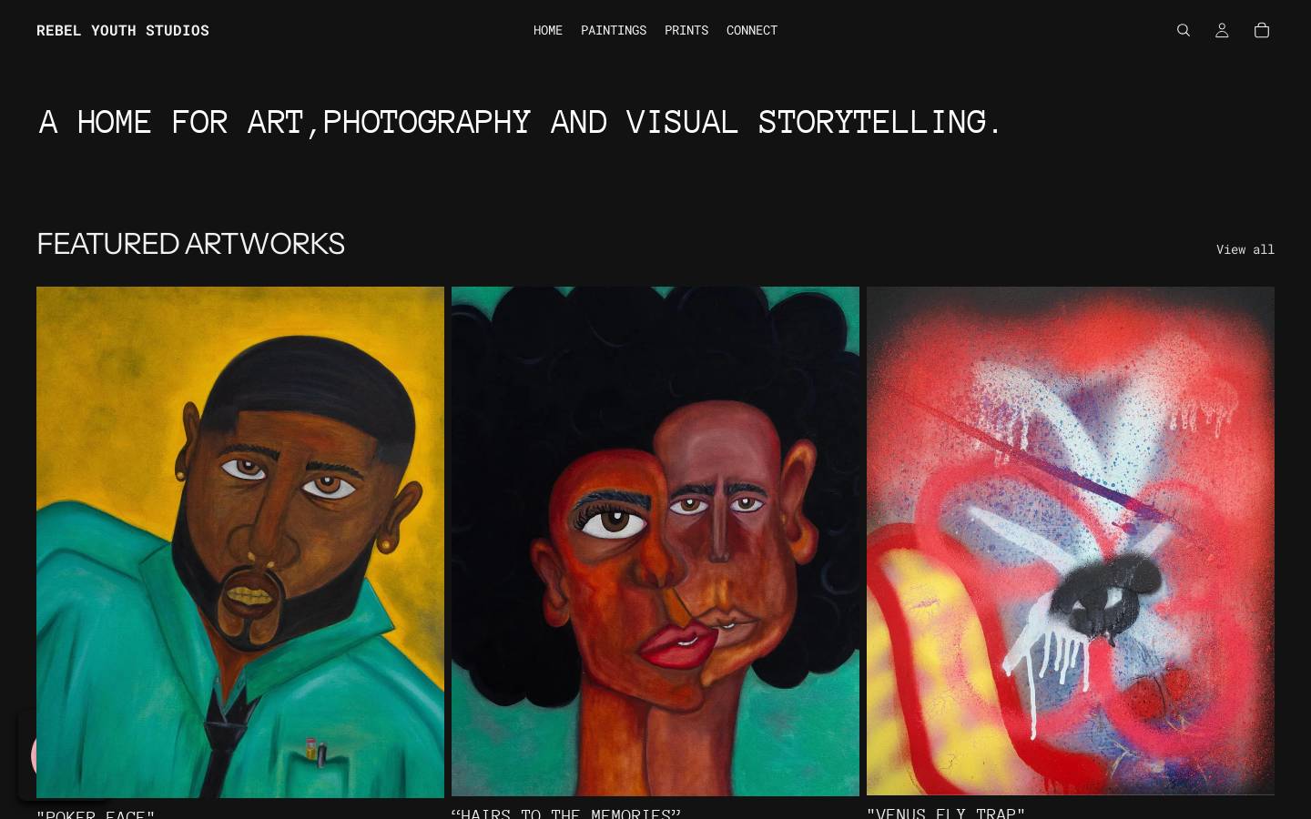 rebelyouthstudios.com homepage screenshot