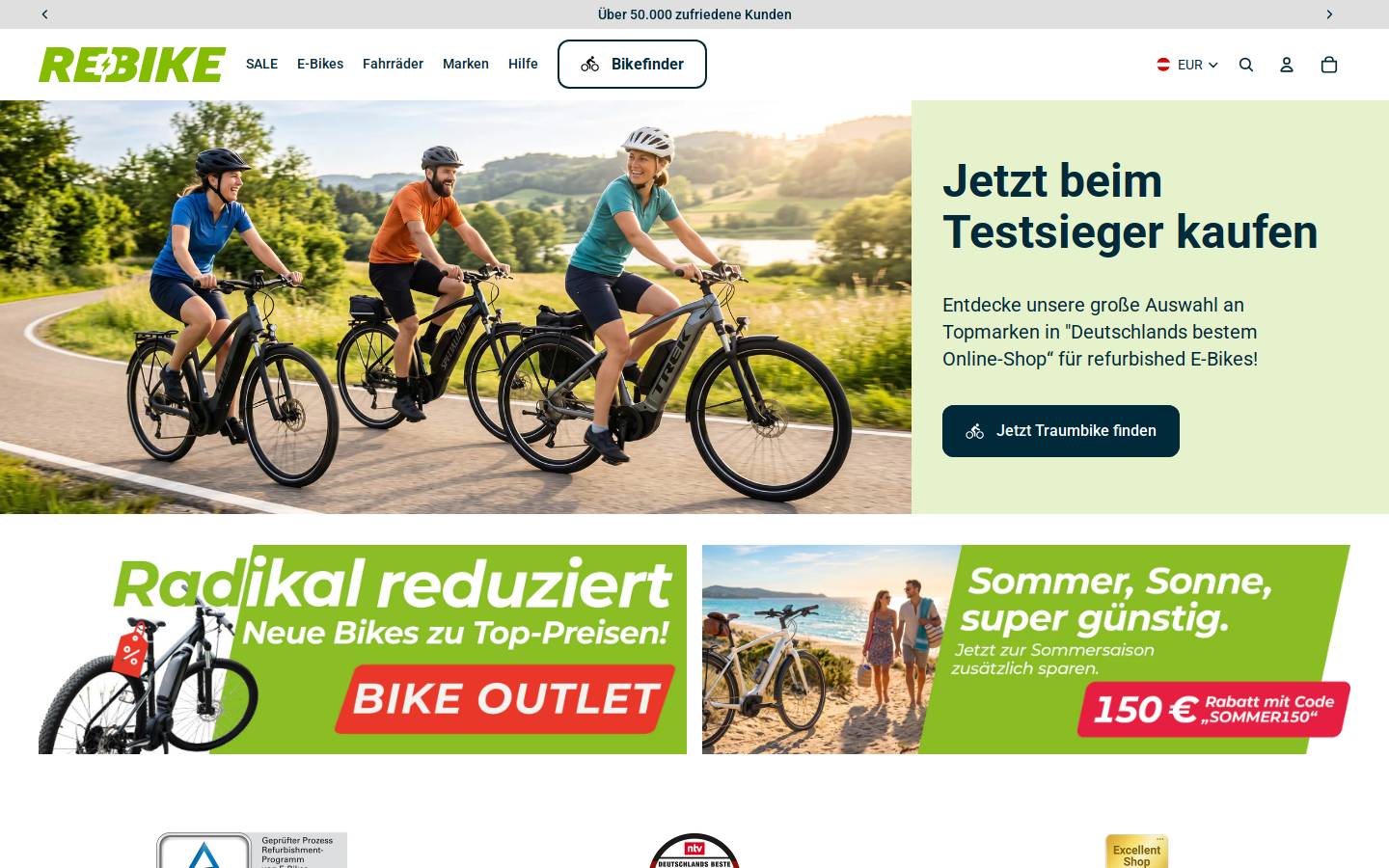 rebike.com homepage screenshot