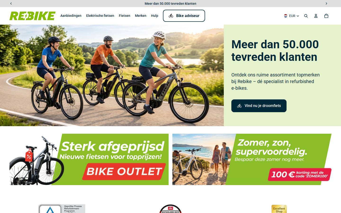 rebike.com homepage screenshot
