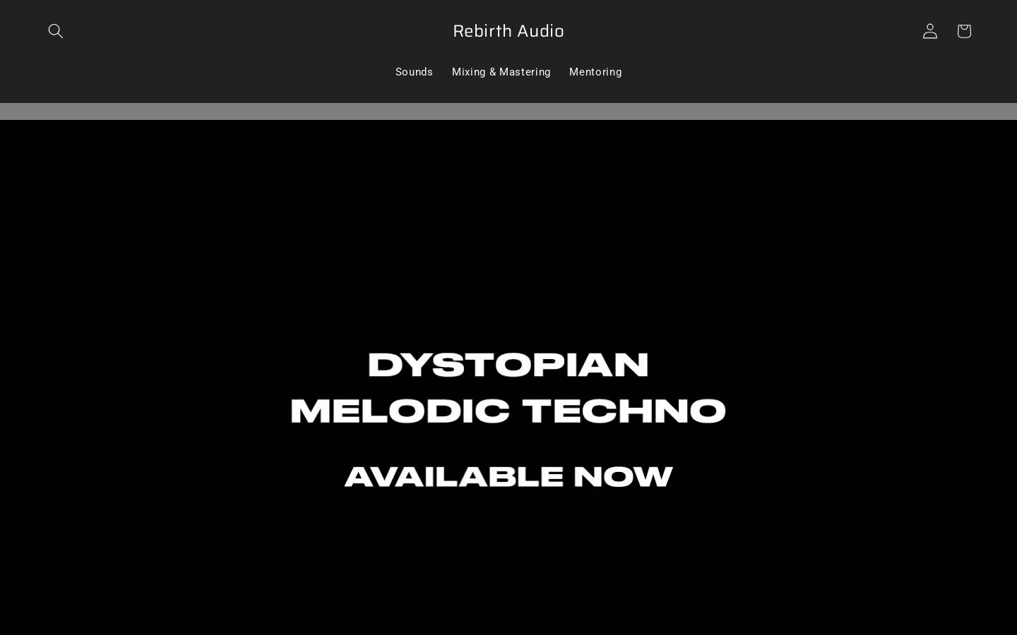 rebirthaudio.com homepage screenshot