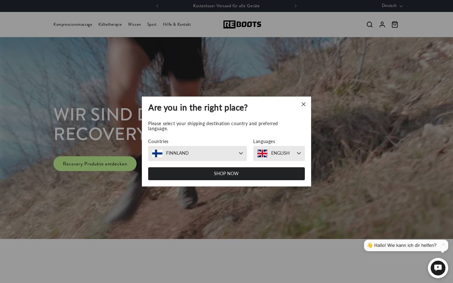 Reboots homepage screenshot