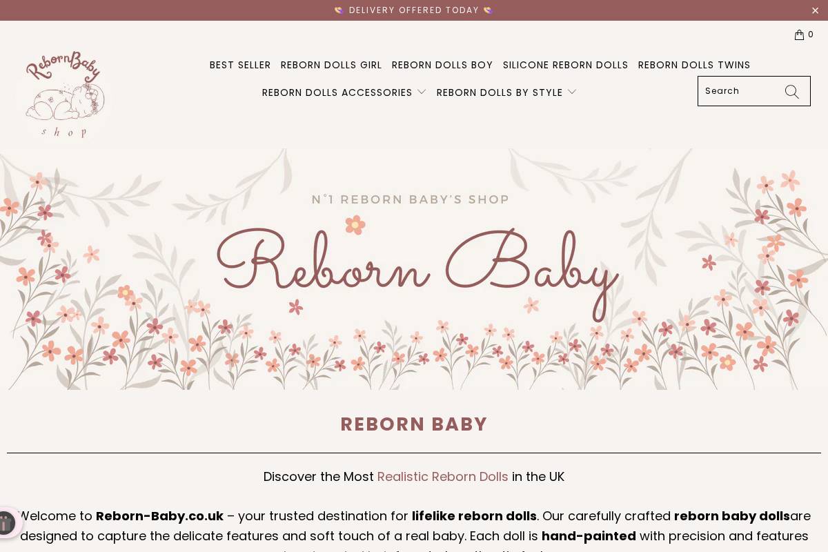 Reborn Baby homepage screenshot