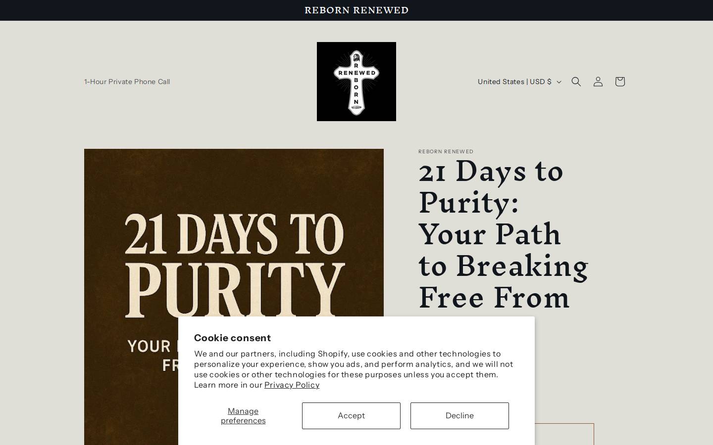rebornrenewed.com homepage screenshot