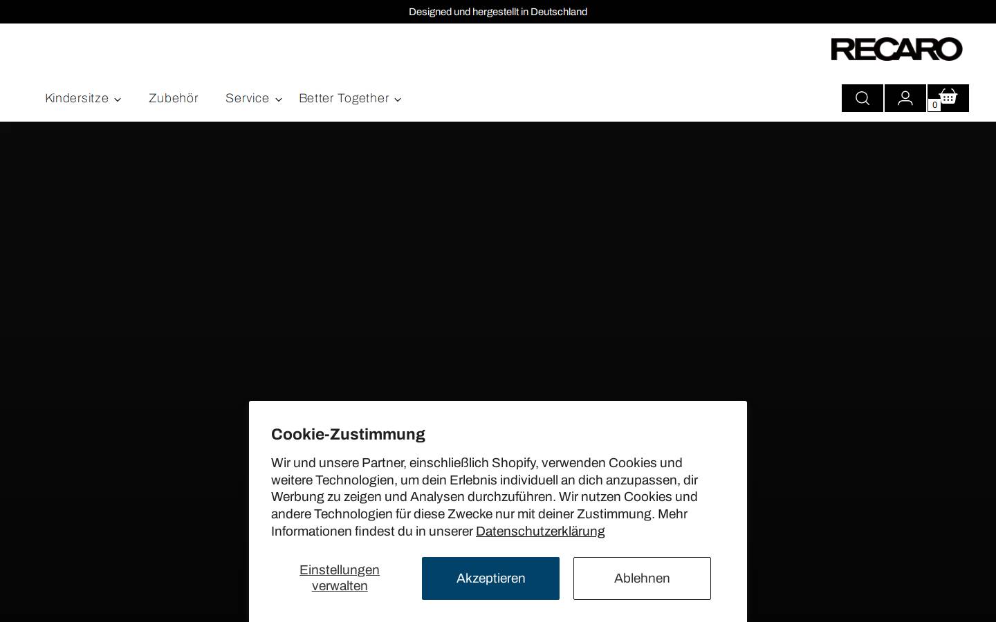 recaro-cs.at homepage screenshot