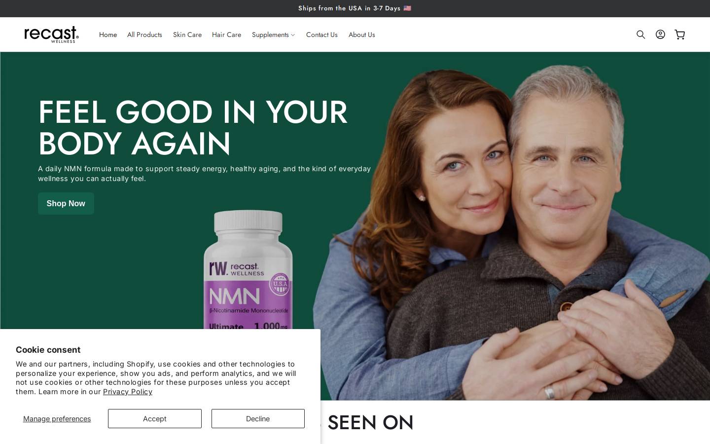 recastwellness.com homepage screenshot