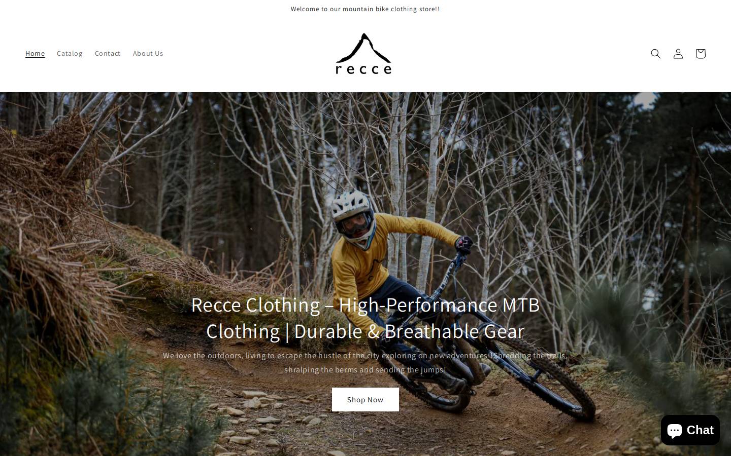 recceclothing.com homepage screenshot