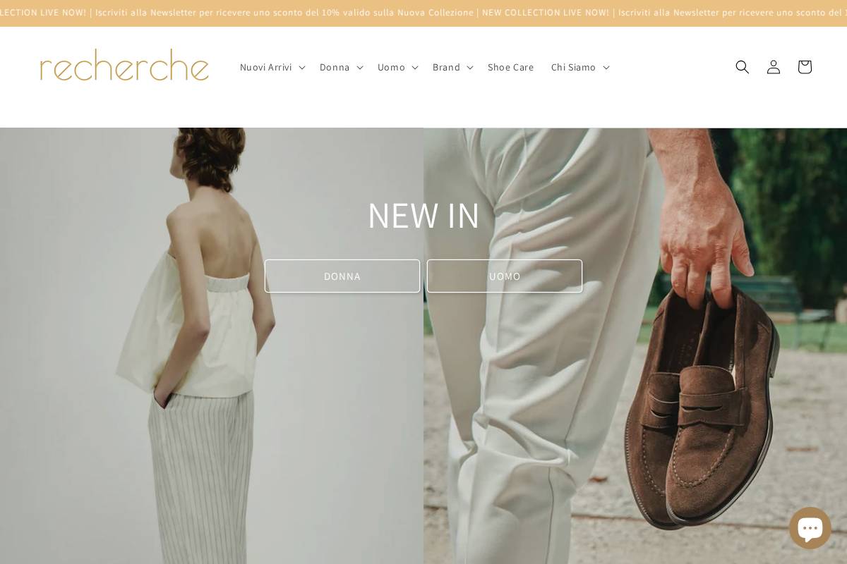 rechercheboutique.com homepage screenshot