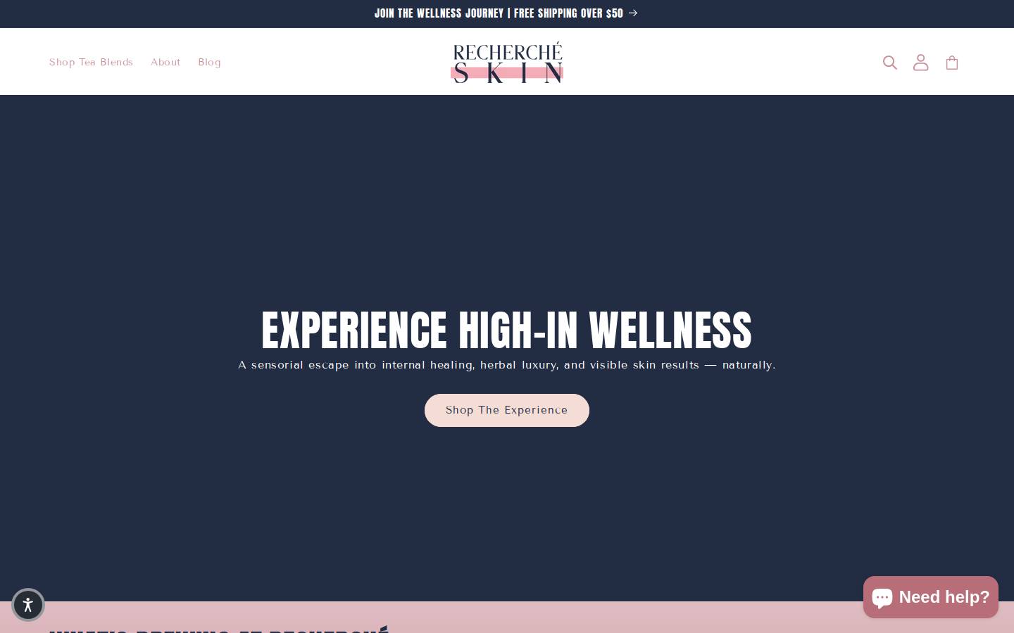 rechercheskin.com homepage screenshot