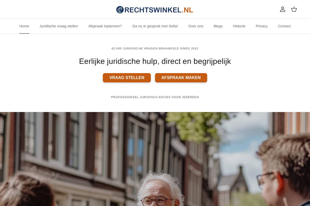 rechtswinkel.nl homepage screenshot