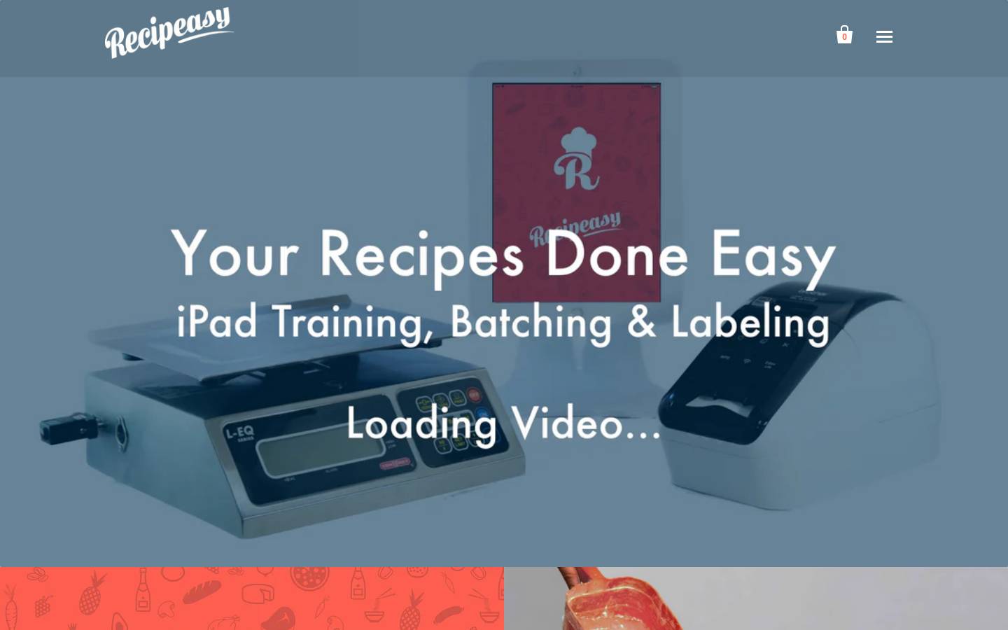 recipeasy.io homepage screenshot