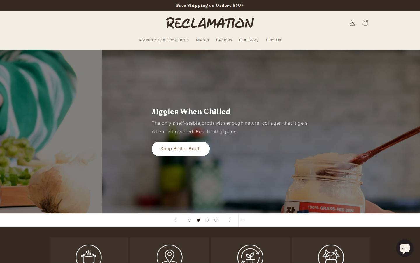 reclamationfoods.com homepage screenshot