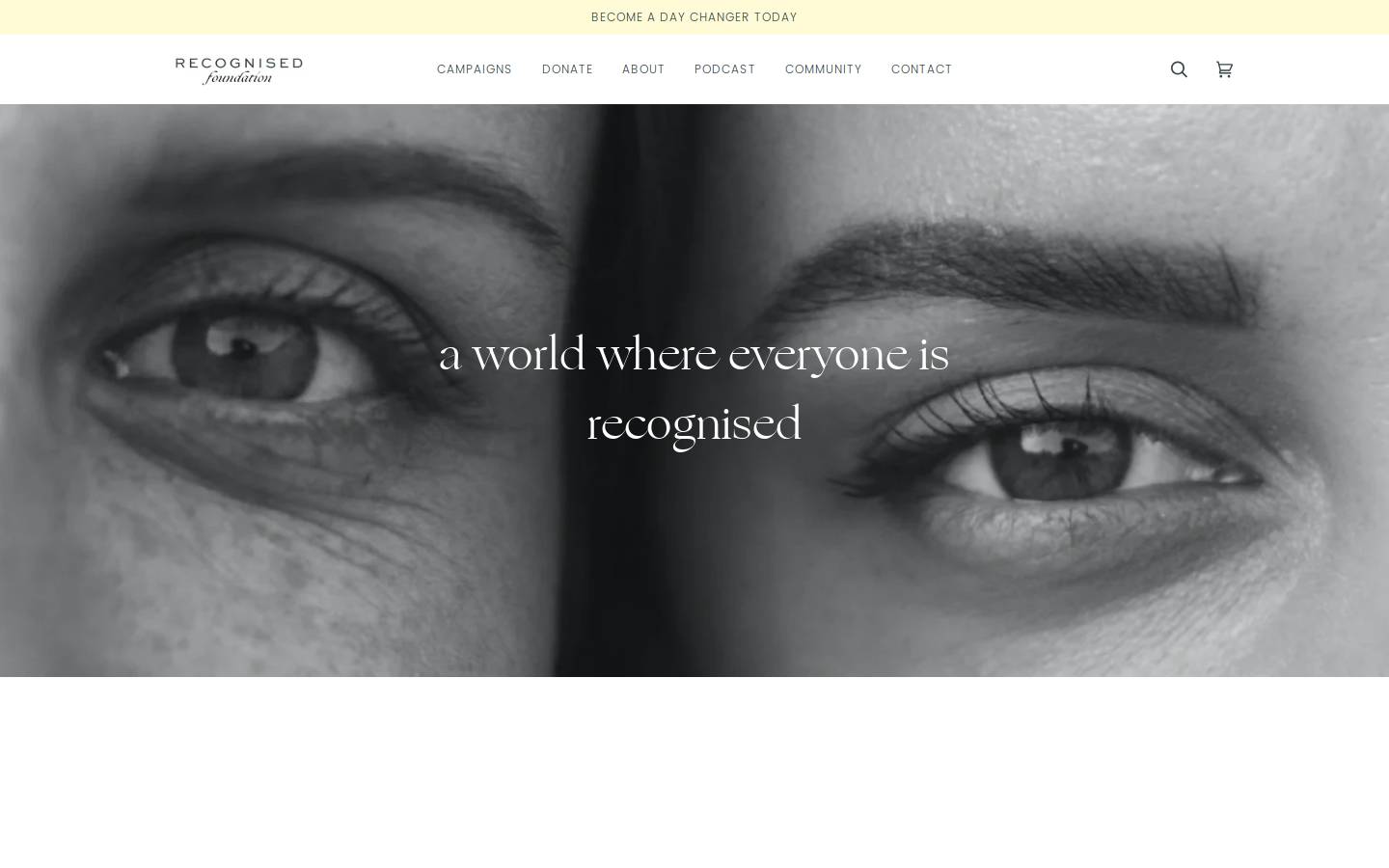 recognisedfoundation.com homepage screenshot