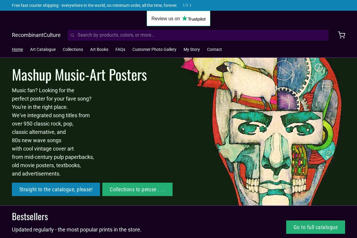 RecombinantCulture homepage screenshot