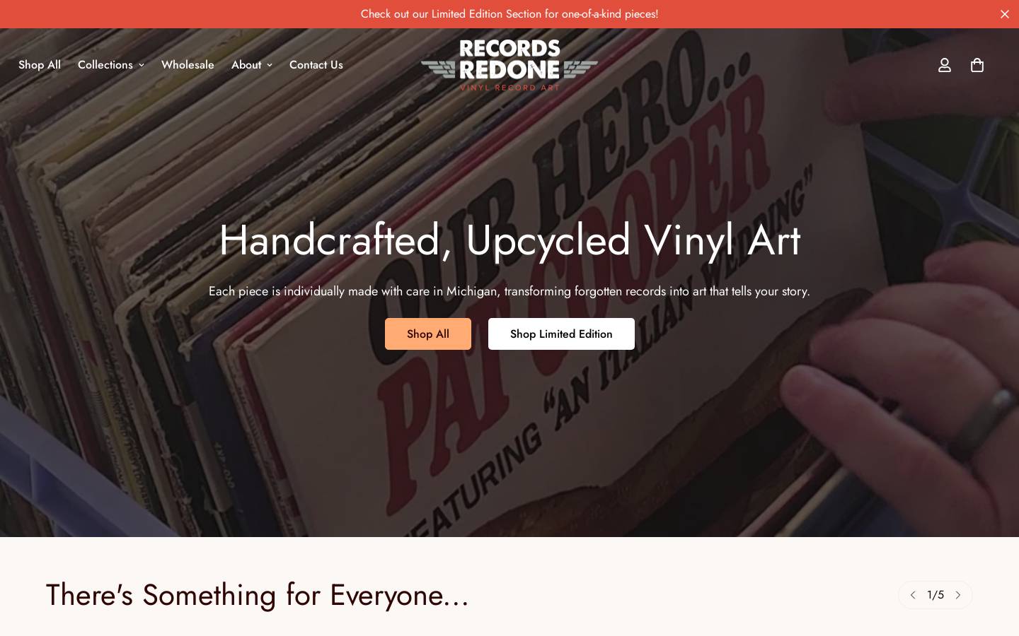 recordsredone.com homepage screenshot