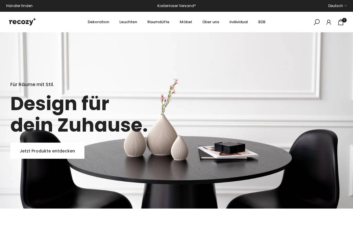 recozy.de homepage screenshot