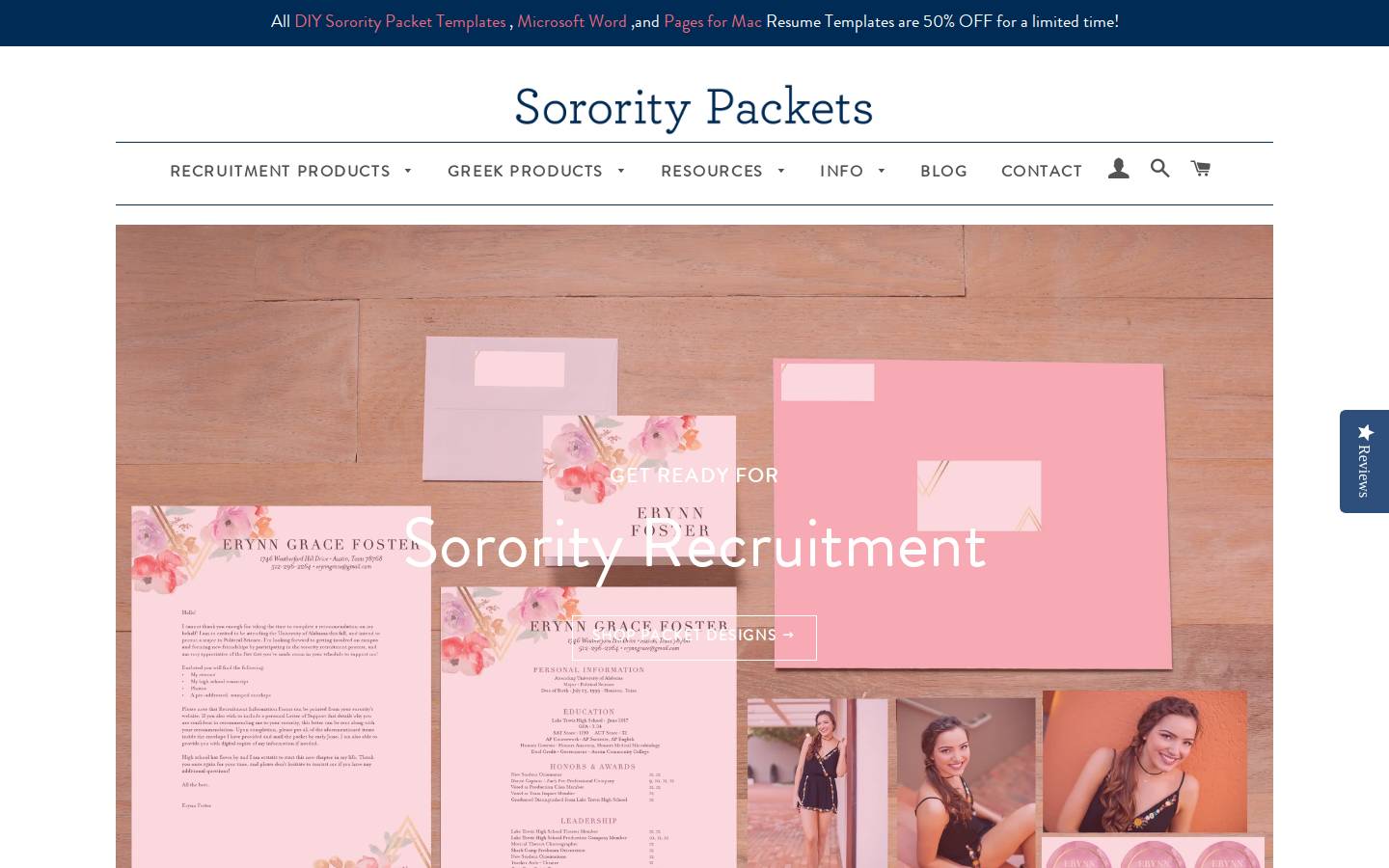 recruitmentpackets.com homepage screenshot