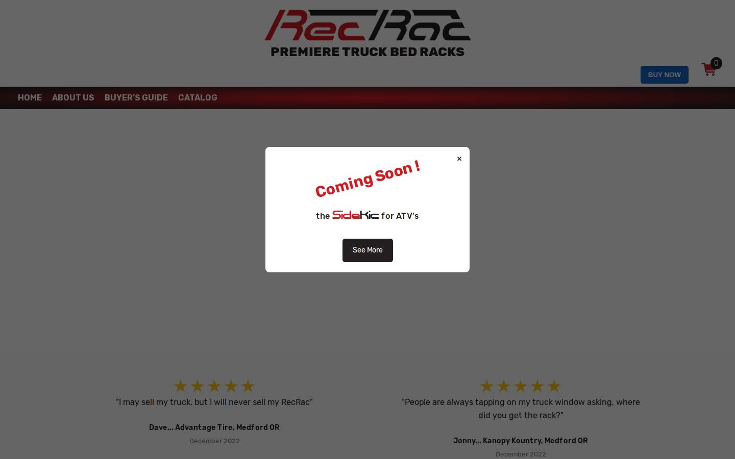 recshaw.com homepage screenshot