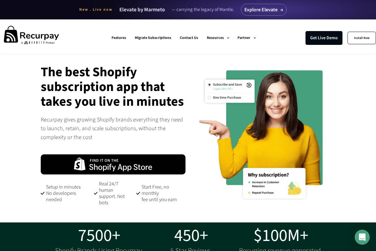 recurpay.com homepage screenshot