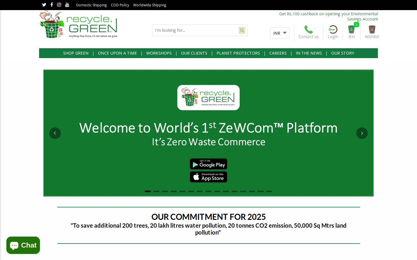 recycle.green homepage screenshot