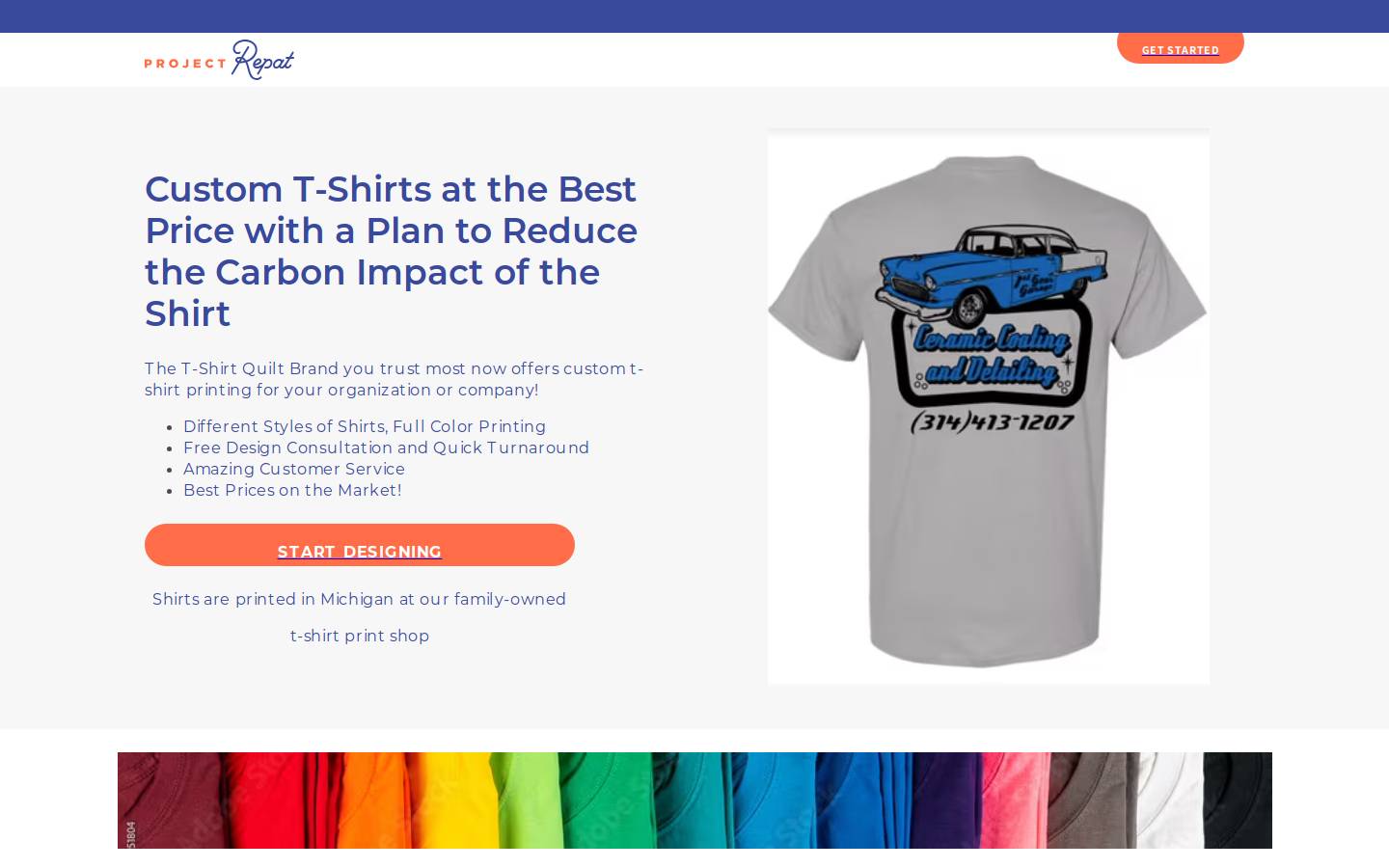 recycleshirts.com homepage screenshot