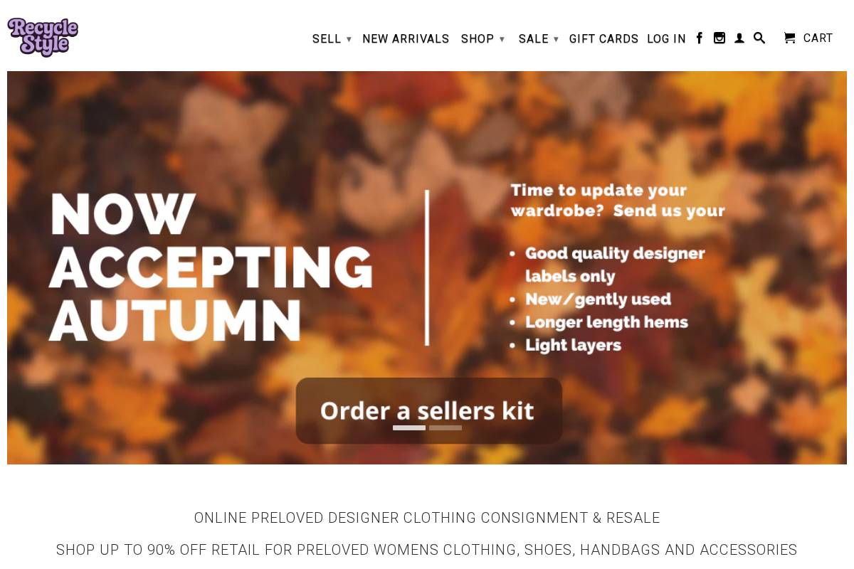 recyclestyle.co.nz homepage screenshot