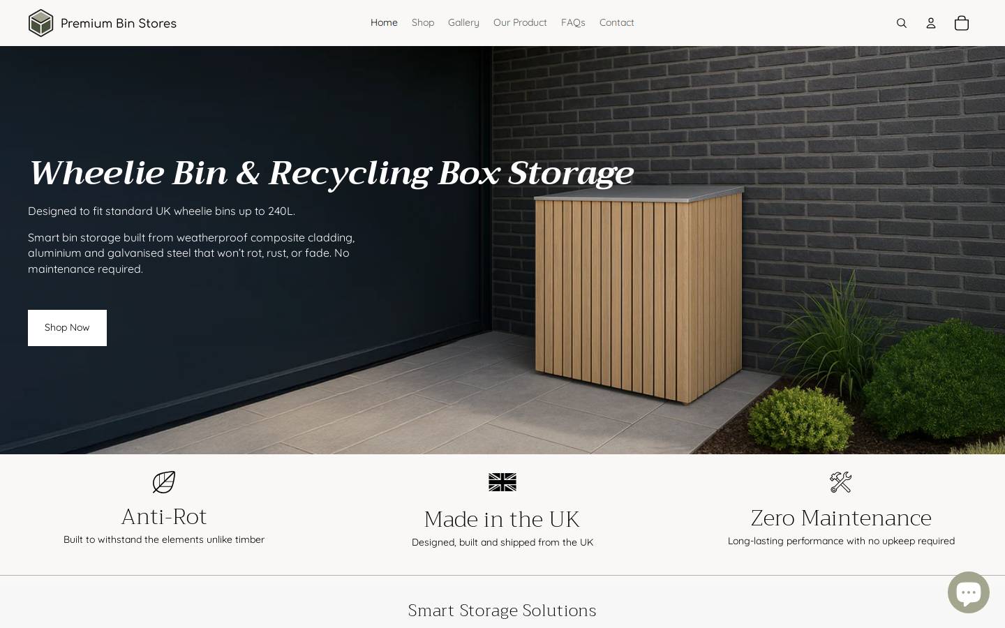 recyclingstorage.co.uk homepage screenshot