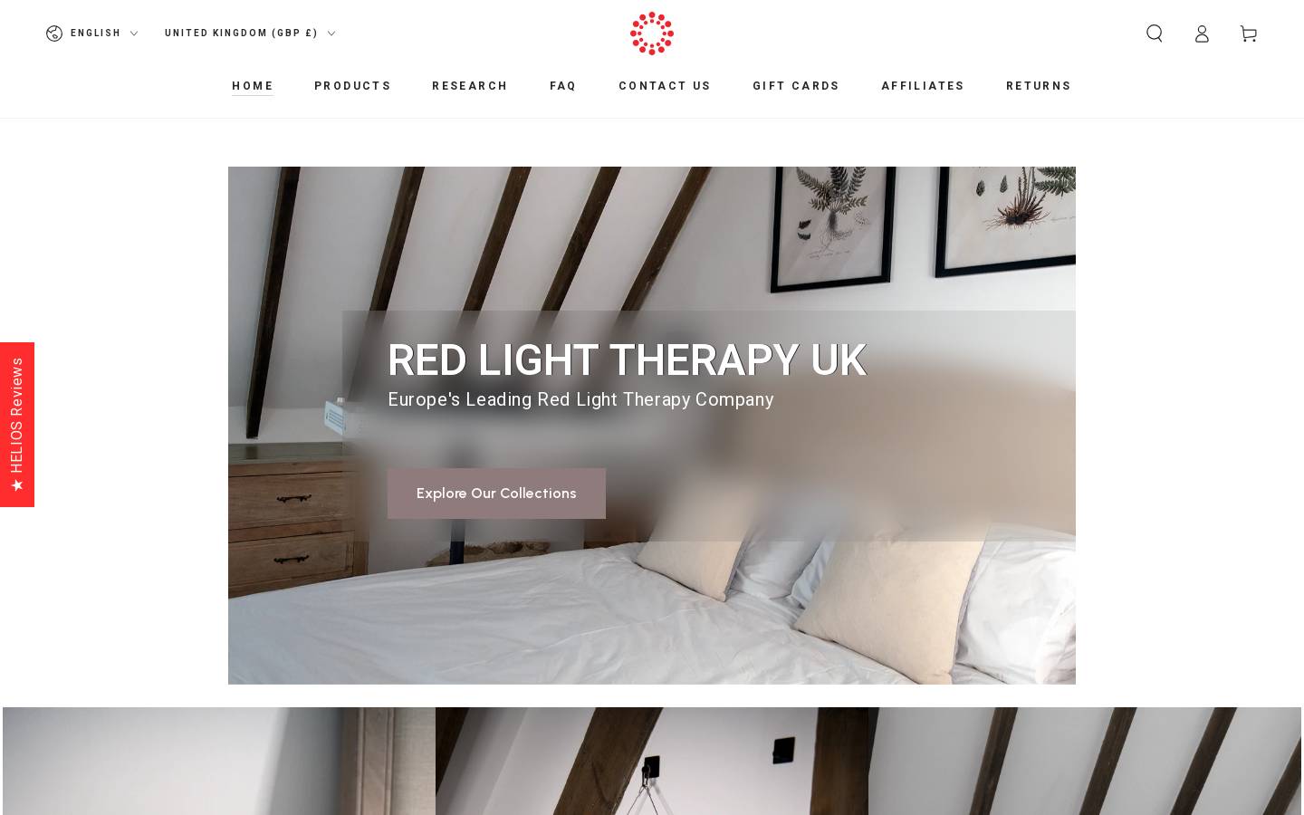 Red Light Therapy UK homepage screenshot