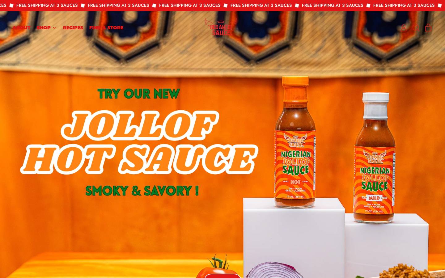redangelsauce.com homepage screenshot
