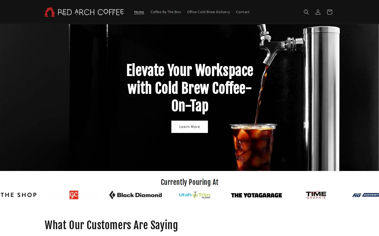 redarchcoffee.com homepage screenshot