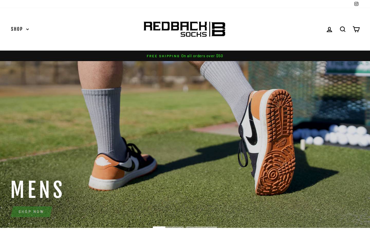redbacksocks.com homepage screenshot