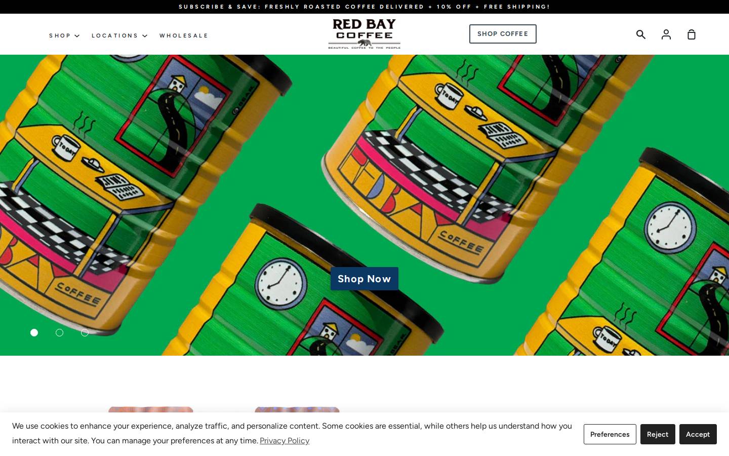 redbaycoffee.com homepage screenshot