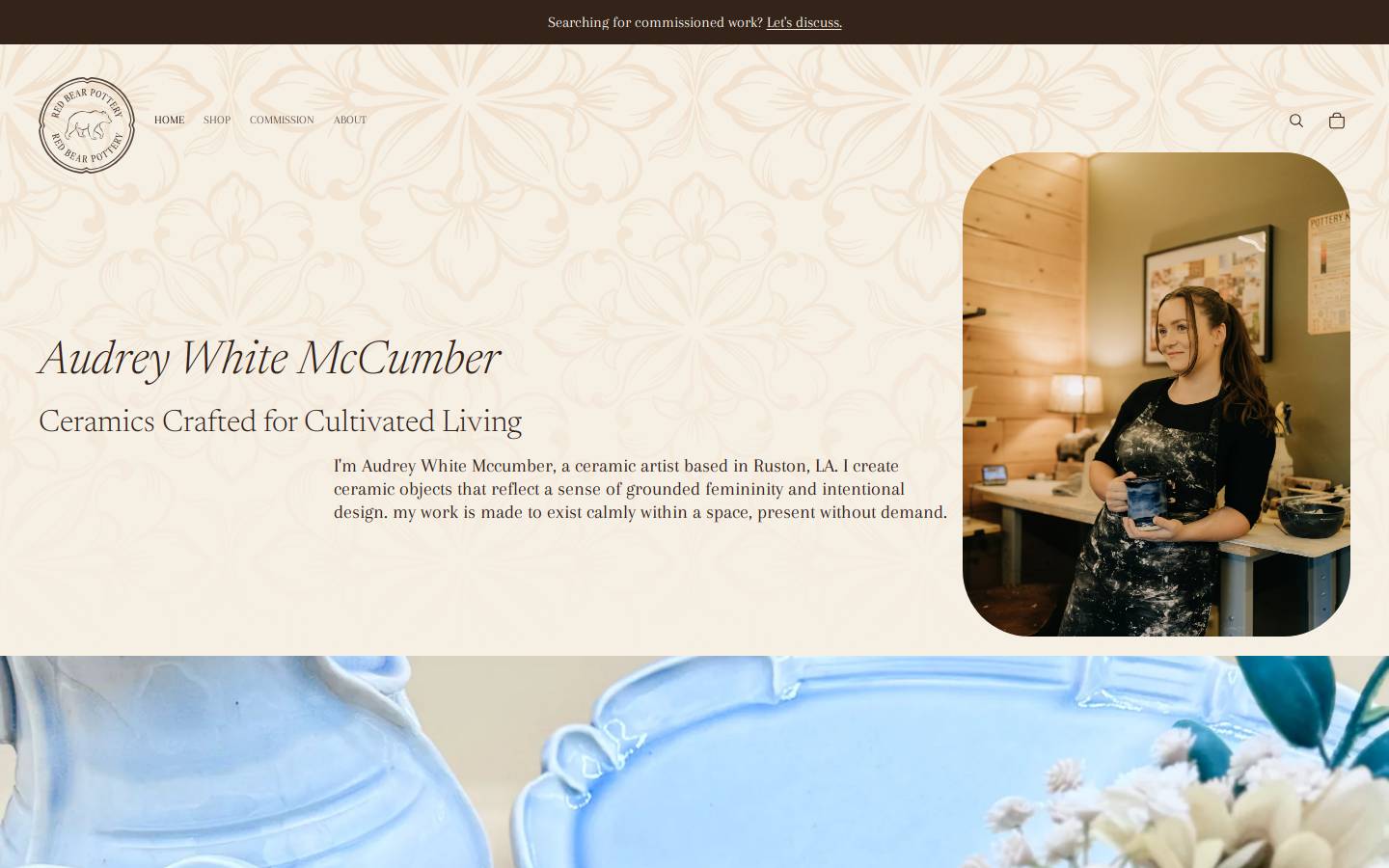 redbearpottery.com homepage screenshot