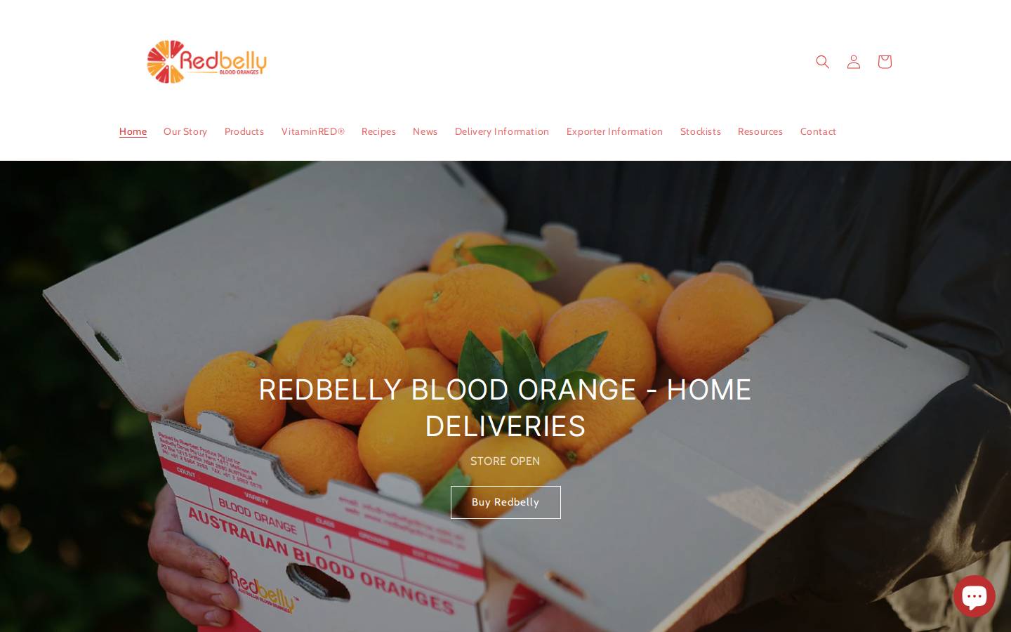 redbellycitrus.com.au homepage screenshot