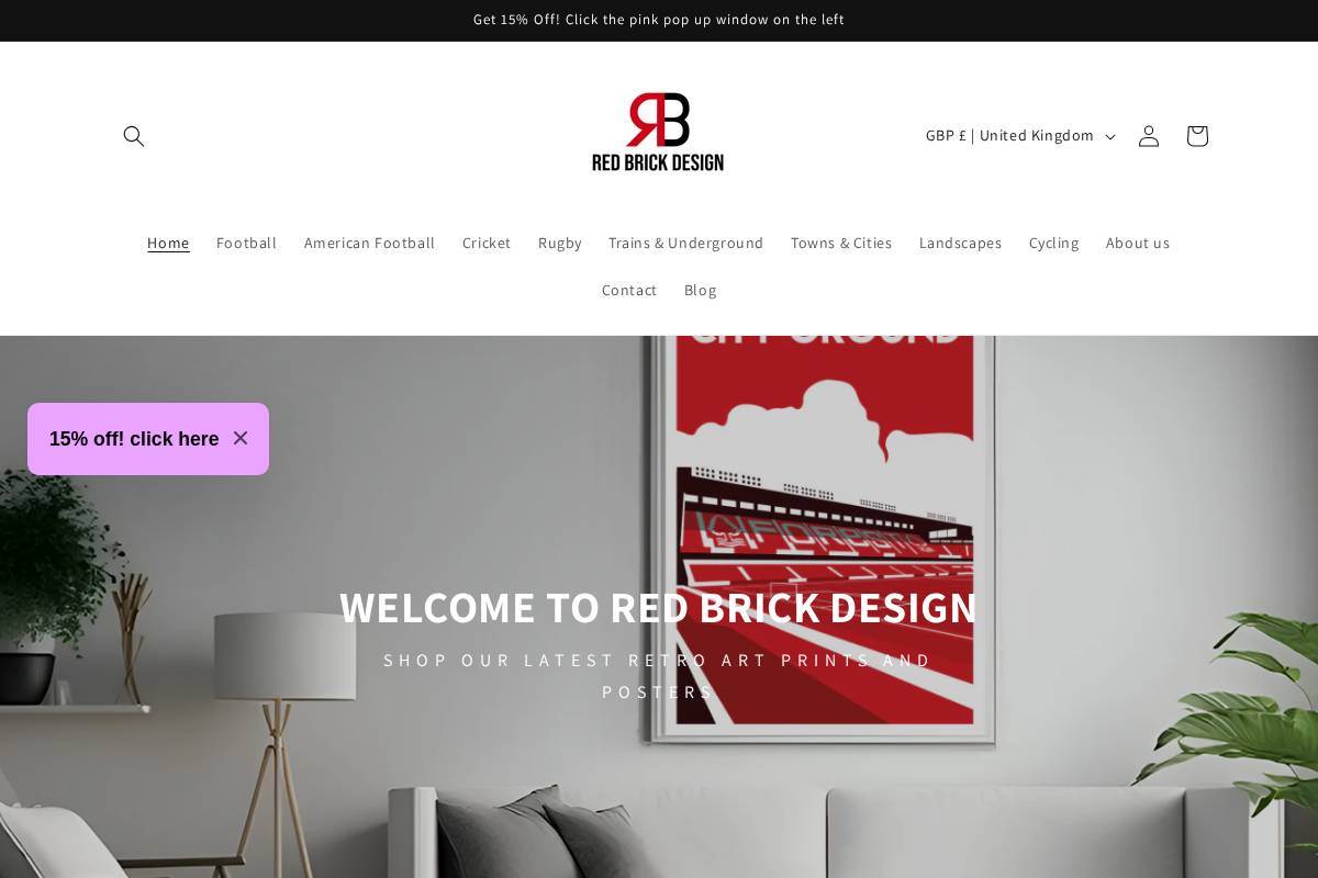 redbrickdesign.co.uk homepage screenshot