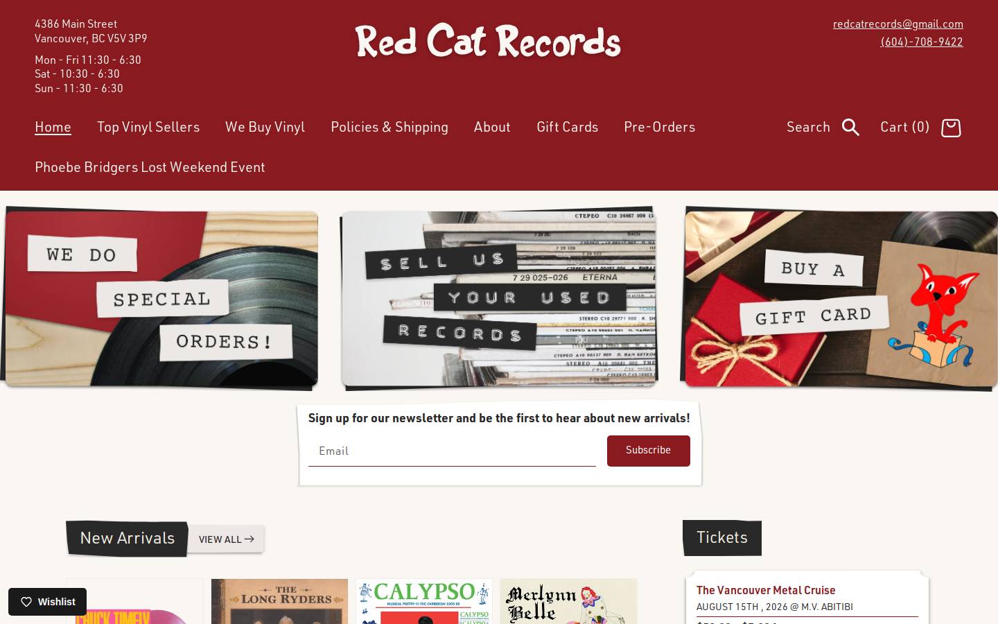 redcat.ca homepage screenshot
