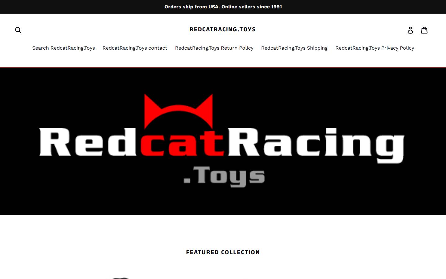 RedCatRacing.Toys homepage screenshot