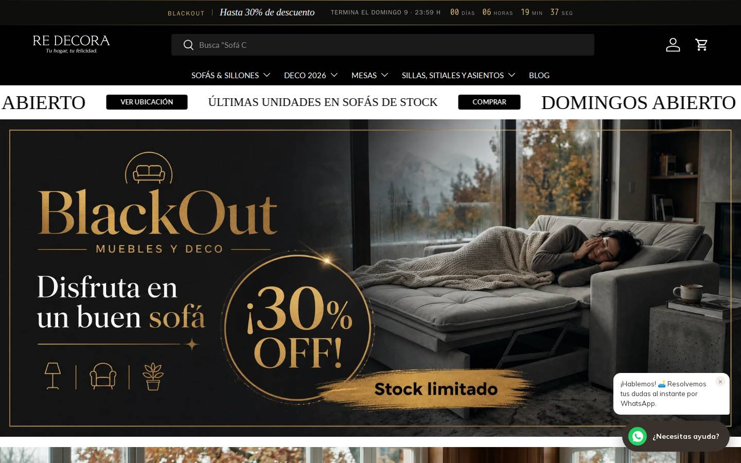 redecora.cl homepage screenshot