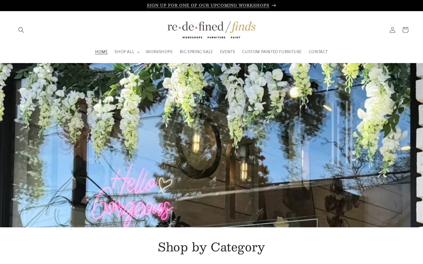 redefinedfinds.ca homepage screenshot