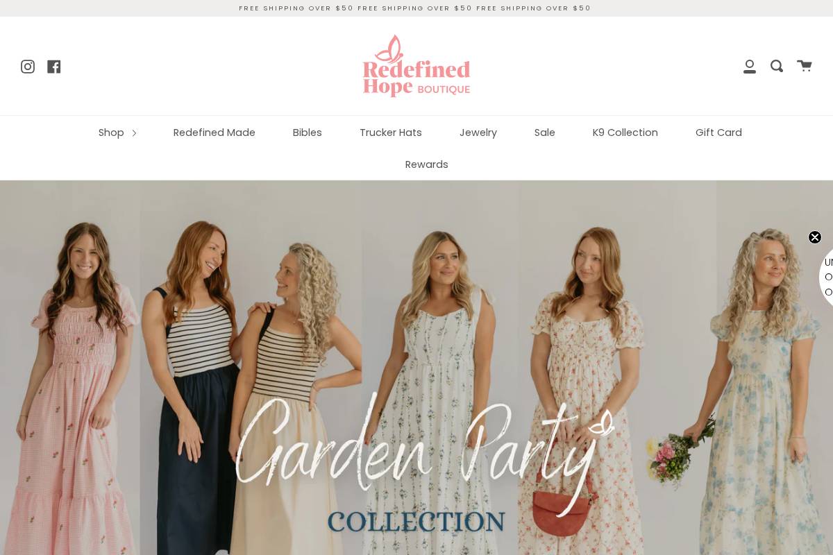 redefinedhope.com homepage screenshot