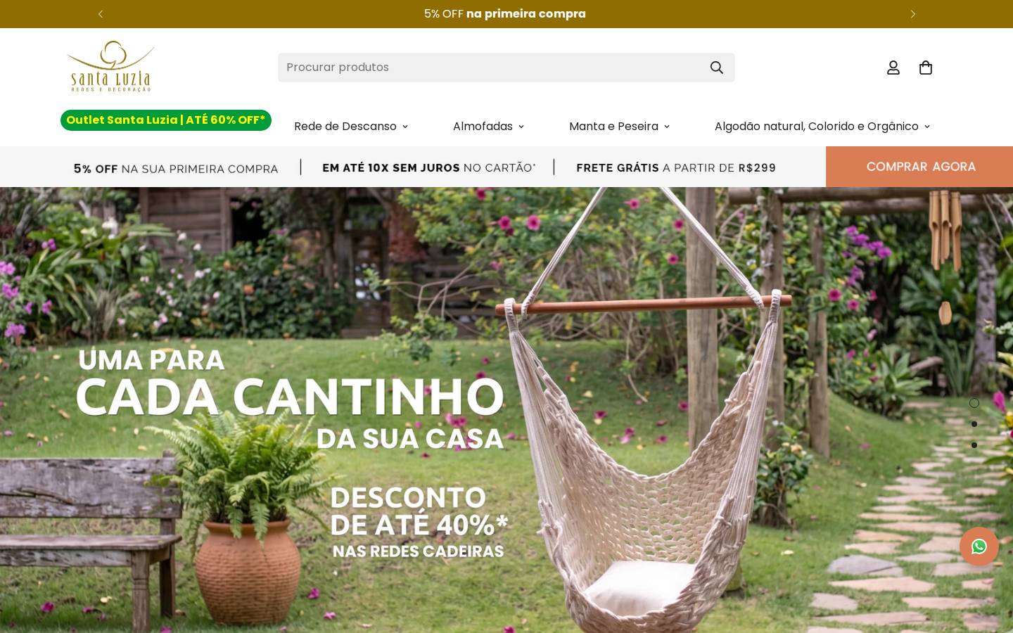 redessantaluzia.com.br homepage screenshot