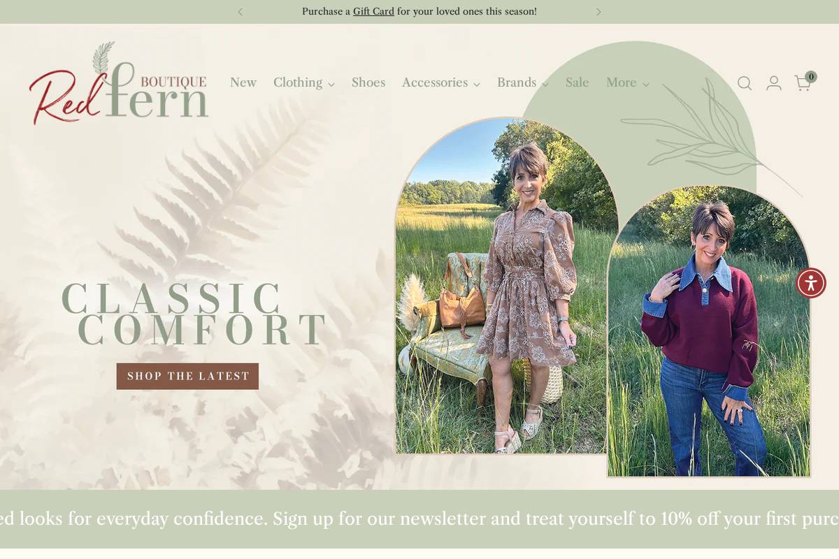 redfernboutique.com homepage screenshot