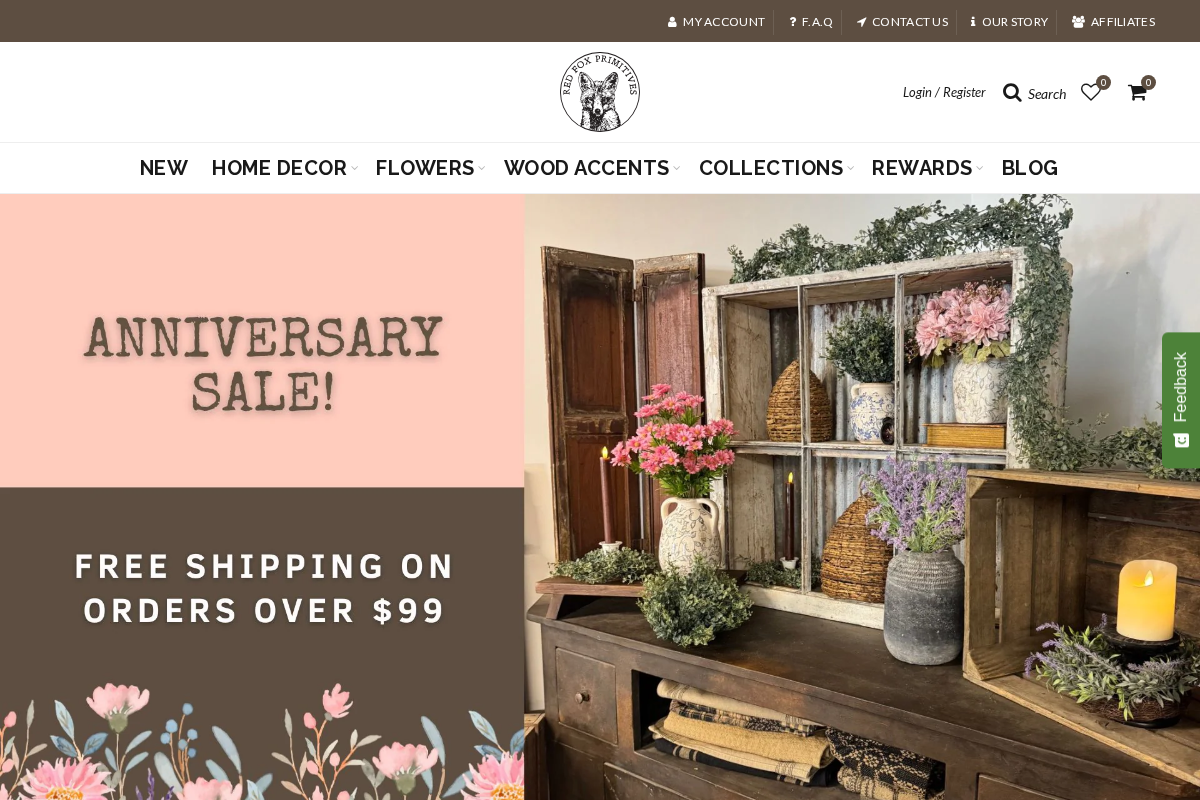 Red Fox Primitives homepage screenshot