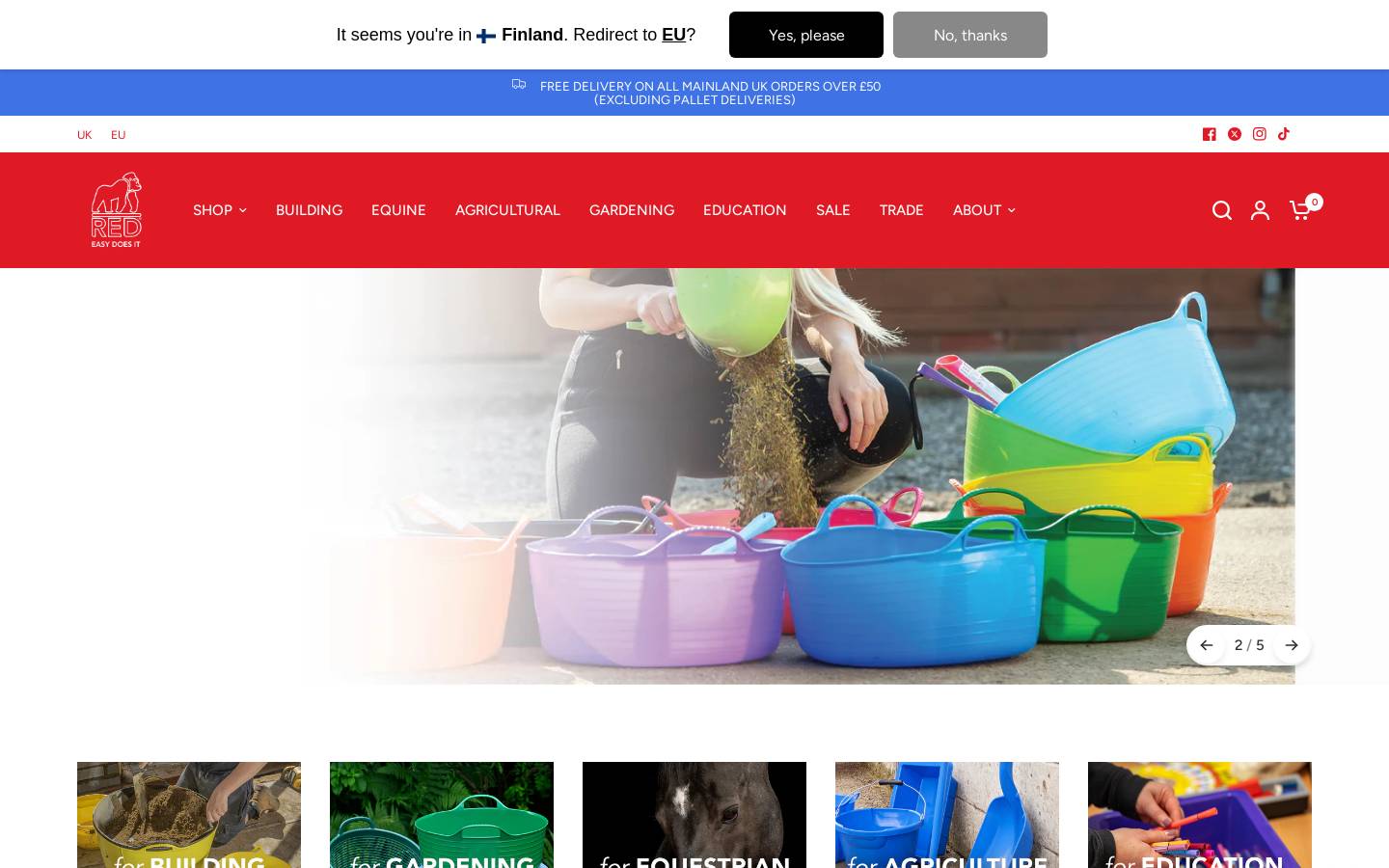 Red Gorilla homepage screenshot