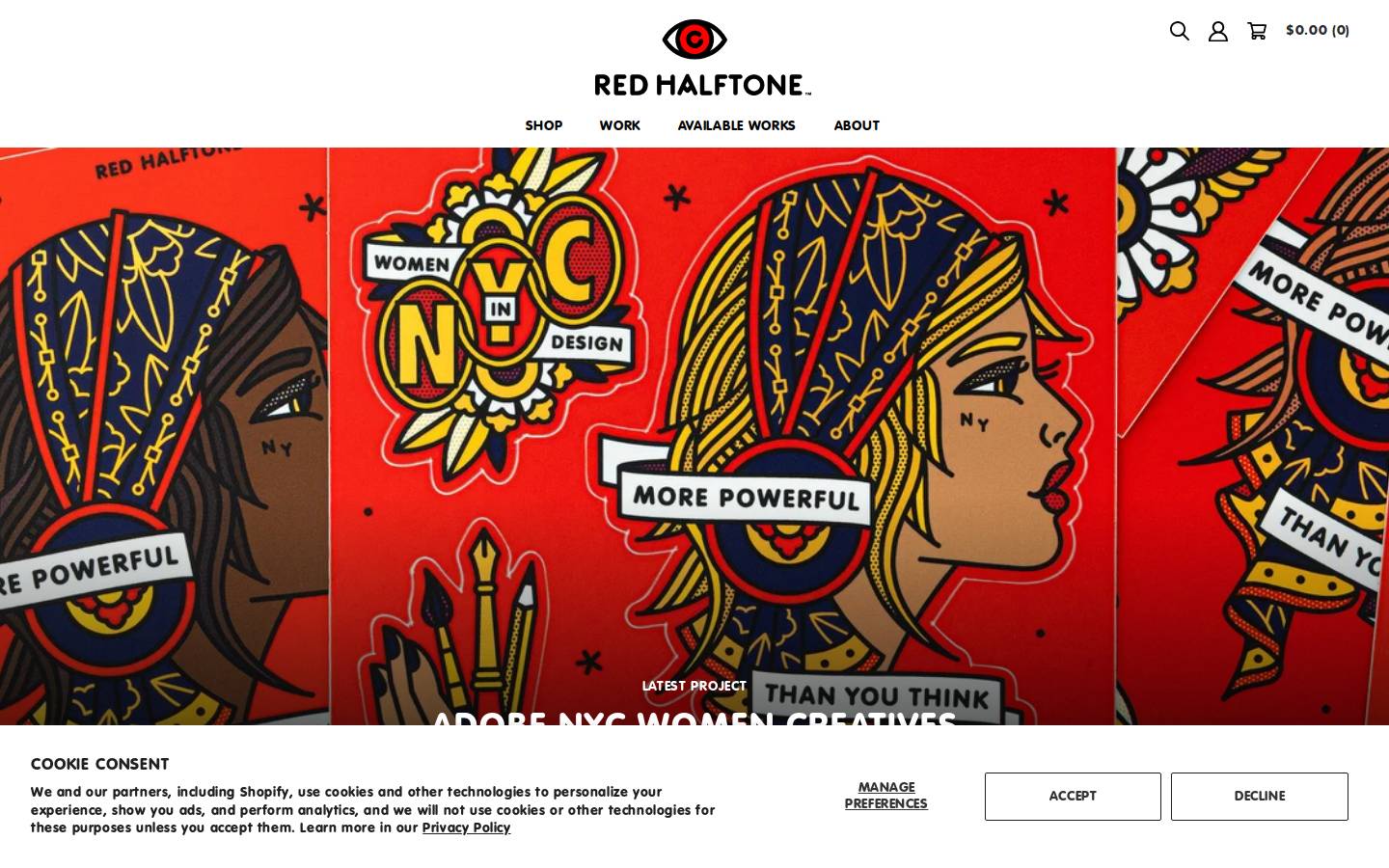 redhalftone.nyc homepage screenshot