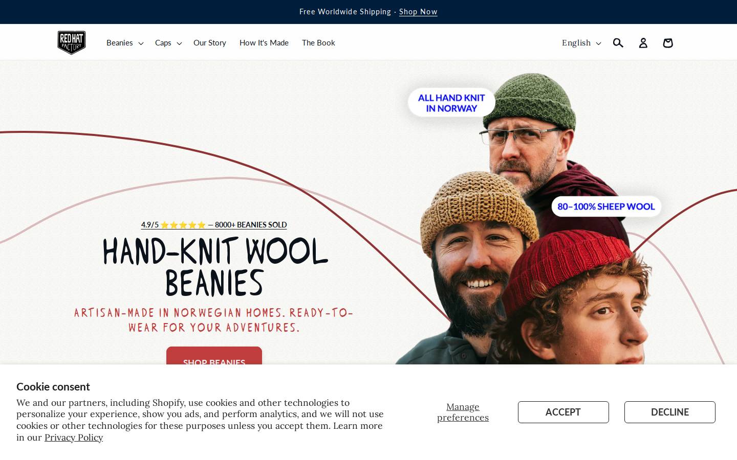 Red Hat Factory homepage screenshot