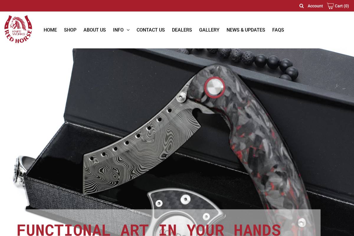 redhorseknifeworks.com homepage screenshot